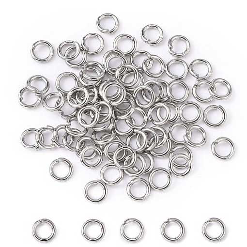 9 mm 304 Stainless Steel Open Jump Rings (25 Pack) 280-