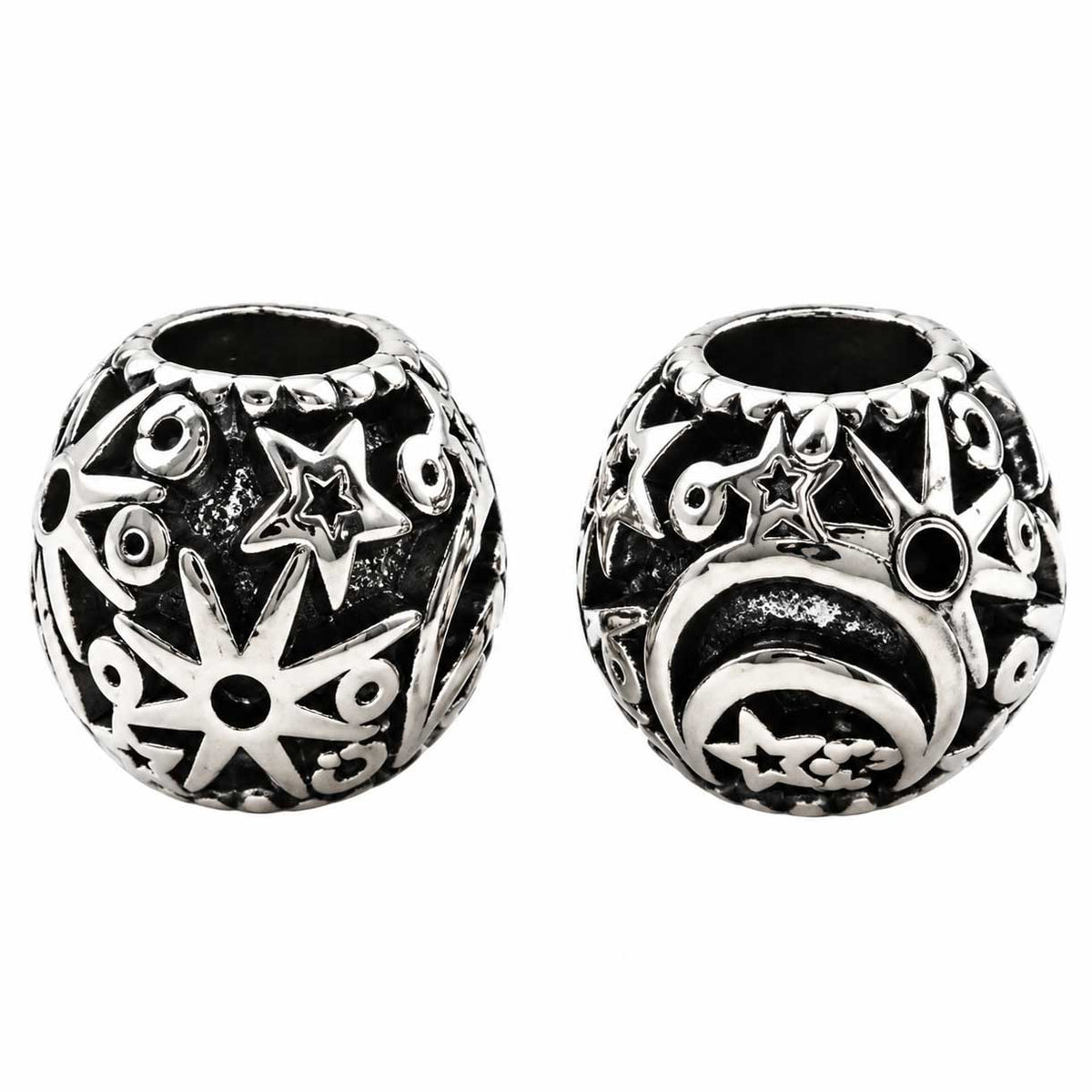 Alloy Antique Silver Sun Moon Stars Bead/Charm (10 Pack) 280-