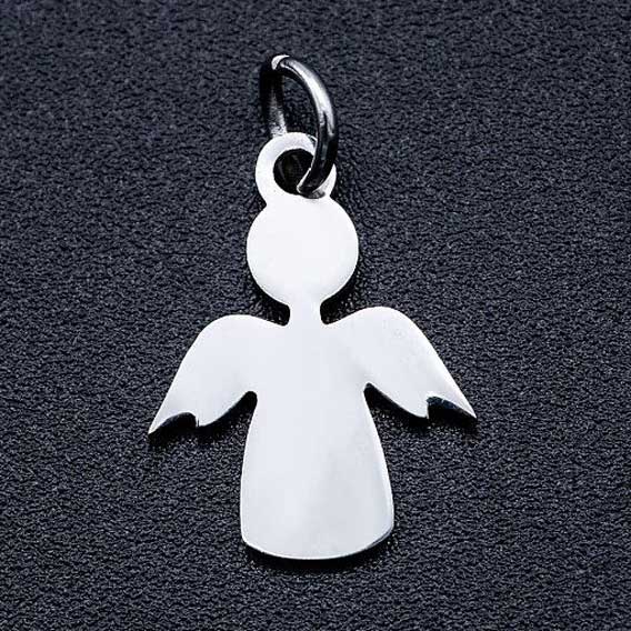 Angel Stamped 304 Stainless Steel Pendant/Charm (10 Pack) 280-