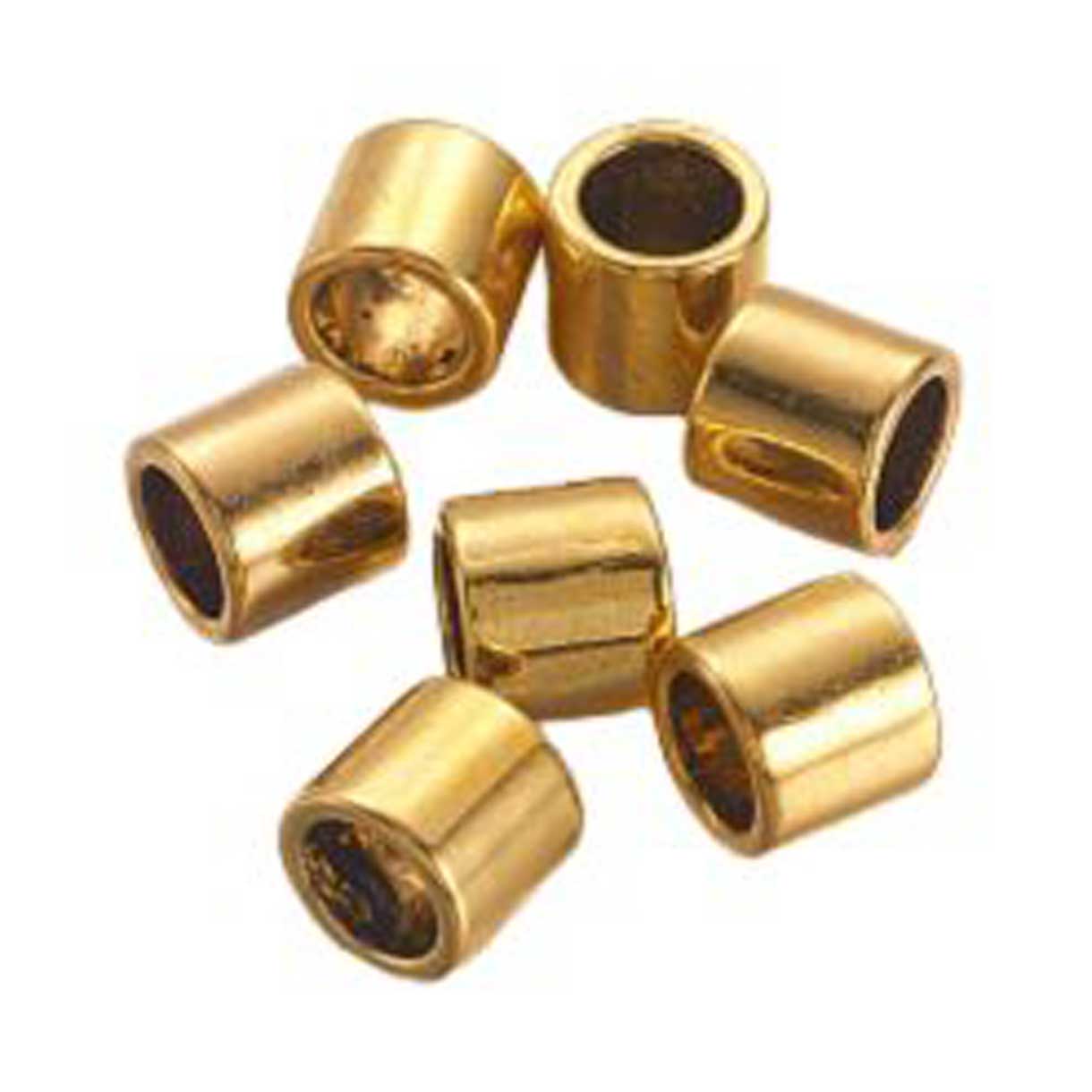 Antique Golden Alloy Barrel Bead/Charm (10 pack)