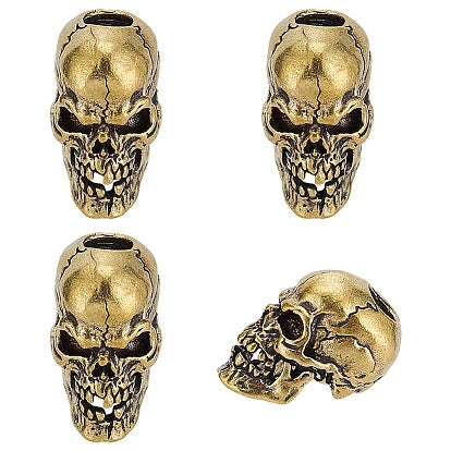 Antique Golden Skull Charm/Bead Brass (4 Pack) 280-