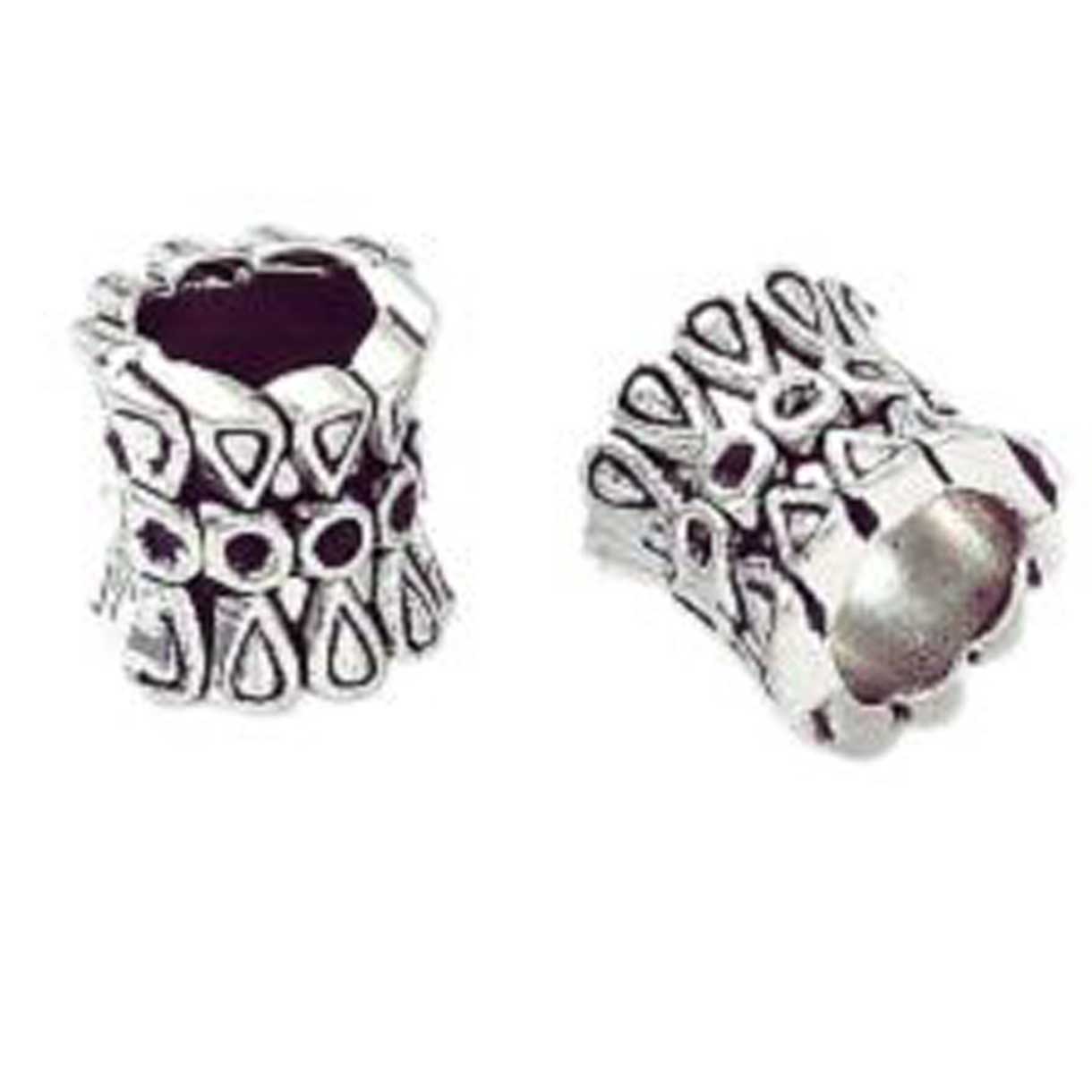 Antique Silver Alloy Column Bead/Charm (25 Pack) 280-