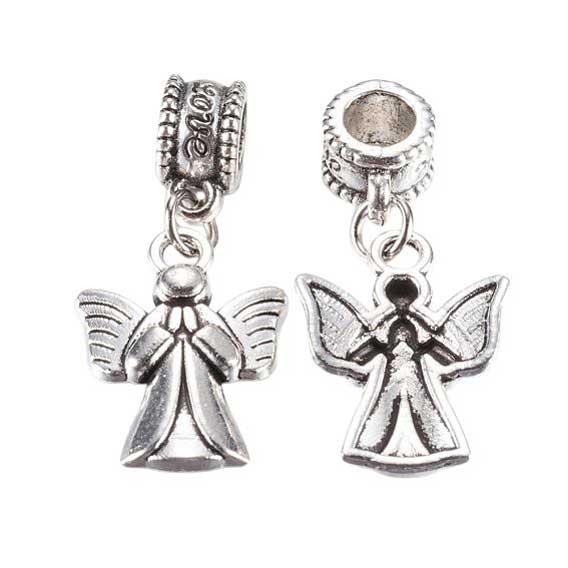 Antique Silver Angel Alloy Pendant/Dangle Charm (10 Pack) 280-