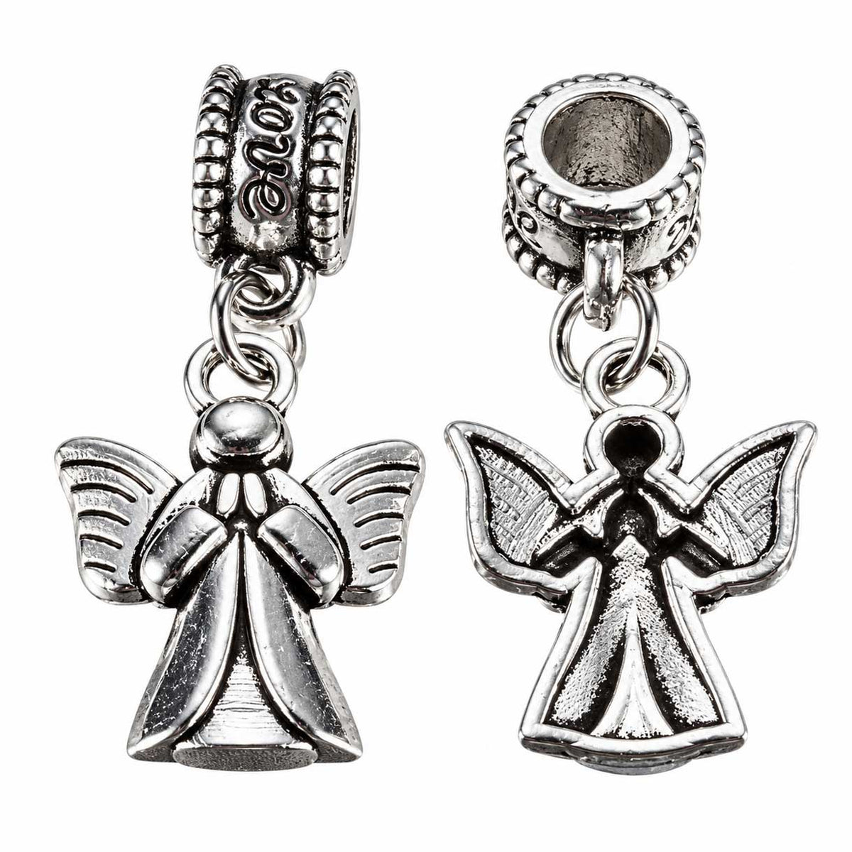 Antique Silver Angel Alloy Pendant/Dangle Charm (10 Pack) 280-