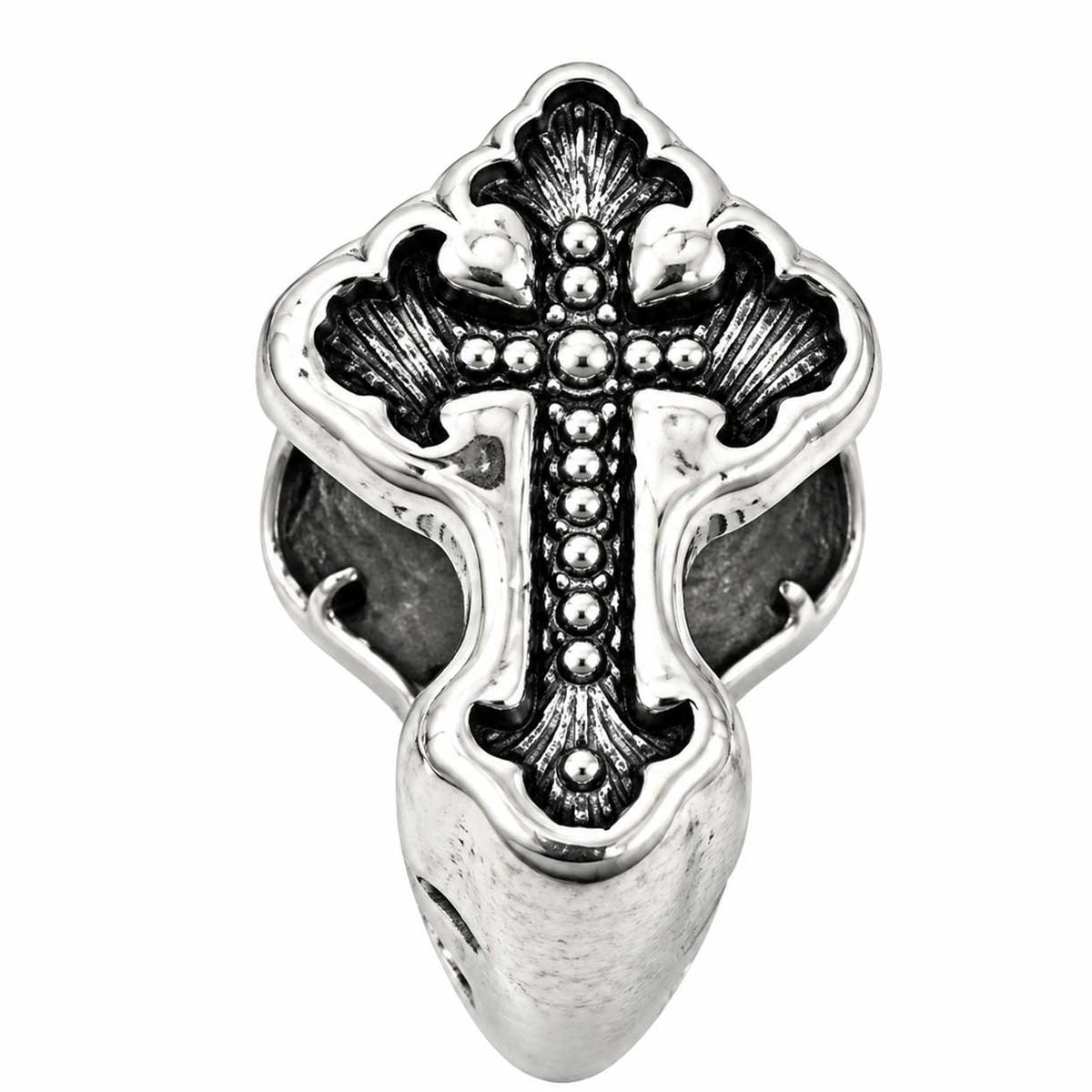 Antique Silver Cross Alloy Bead/Charm (25 Pack) 280-
