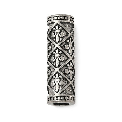 Antique Silver Fleur De Lis (Scout/Lily) Column 304 S. S. Bead/Charm (1 Pack) 280-