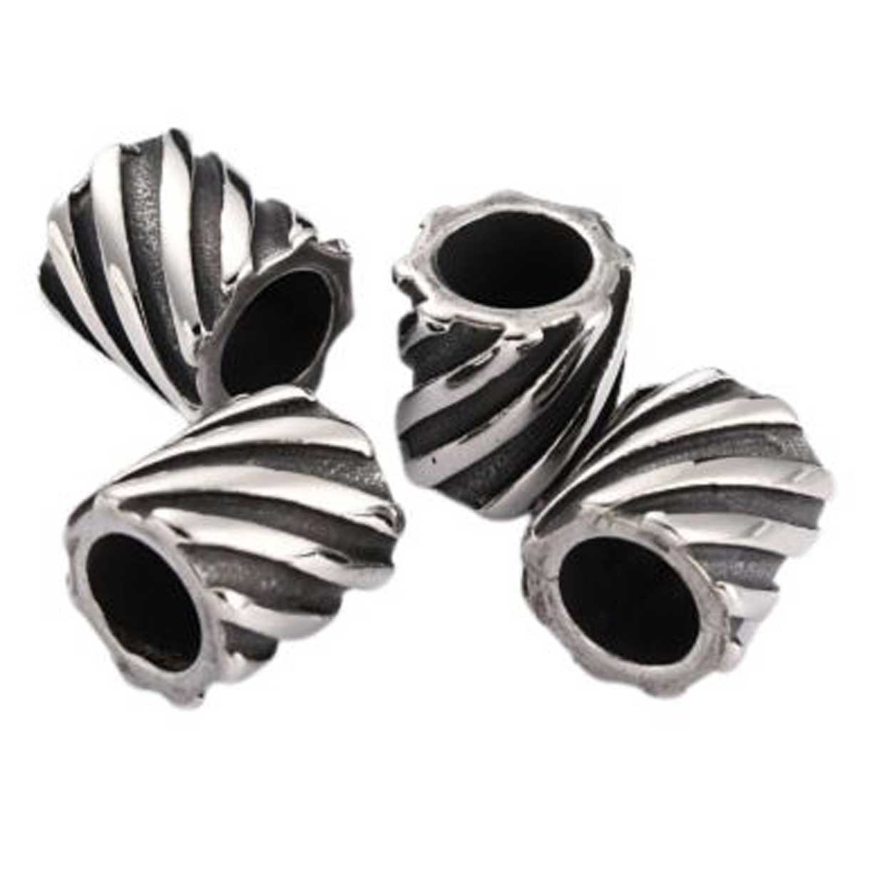 Antique Silver Geared Metal Beads (2 Pack) 304 Stainless Steel