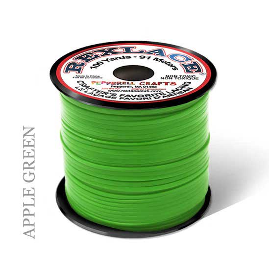 Apple Green Rexlace Flat Plastic Lacing Spool 100 yd (91 m) Pepperell