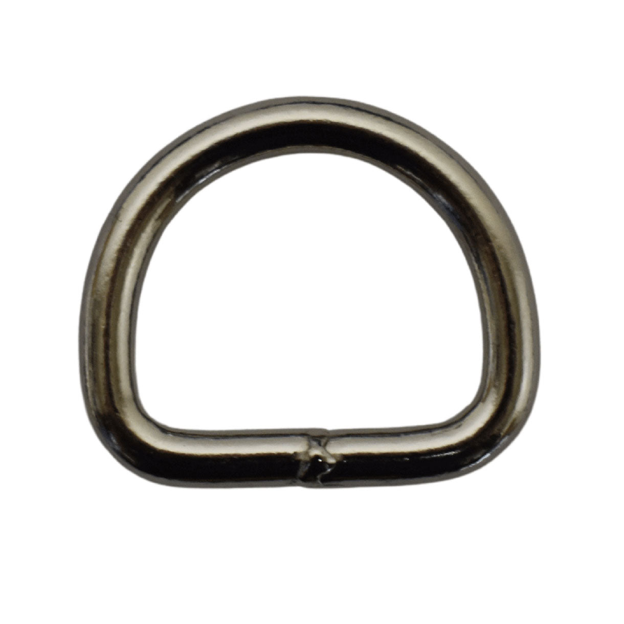 BZ Silver 1" Welded Steel D Ring Nickel Plated (5 Pack)