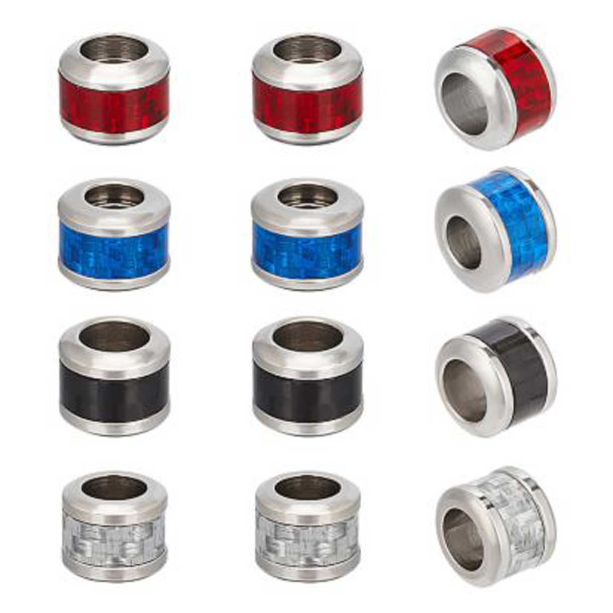 Basket Weave Metal Beads 4 Colors 304 Stainless Steel (12 Pack) 280-