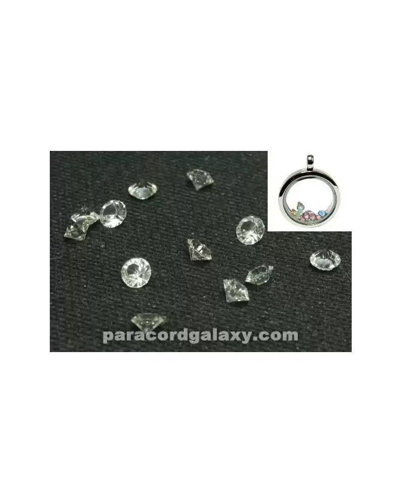 Birthstone Floating Charms Clear (10 Pack) - China
