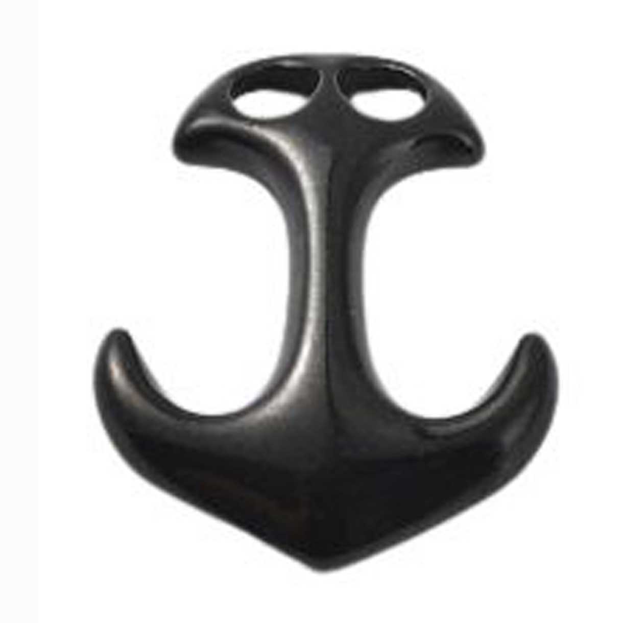 Black Stainless Steel Anchor Clasp for Paracord Bracelets (2 Pack)