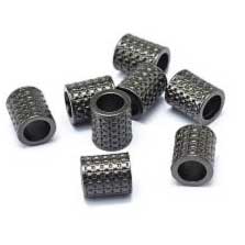 Brass Gunmetal Column Bead/Charm (5 pack) 280-