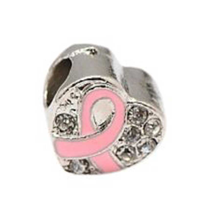 Breast Cancer Awareness Ribbon Bead/Charm (5 Pack) 280-