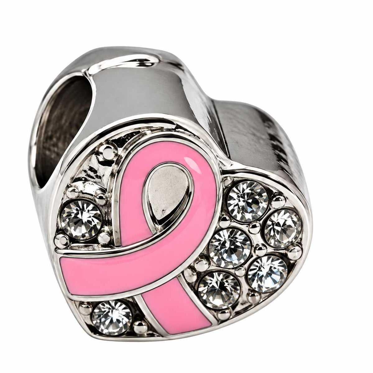 Breast Cancer Awareness Ribbon Bead/Charm (5 Pack) 280-