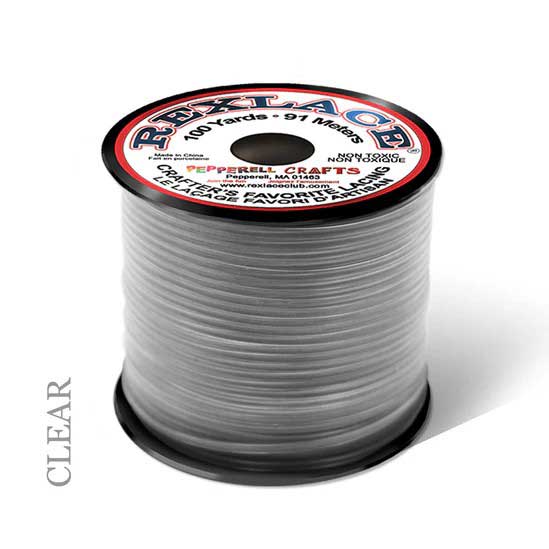 Clear Rexlace Flat Plastic Lacing Spool 100 yd (91 m) Pepperell