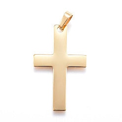 Cross Pendant 304 Stainless Steel w/Ion Golden Plating (1 Pack) 280-