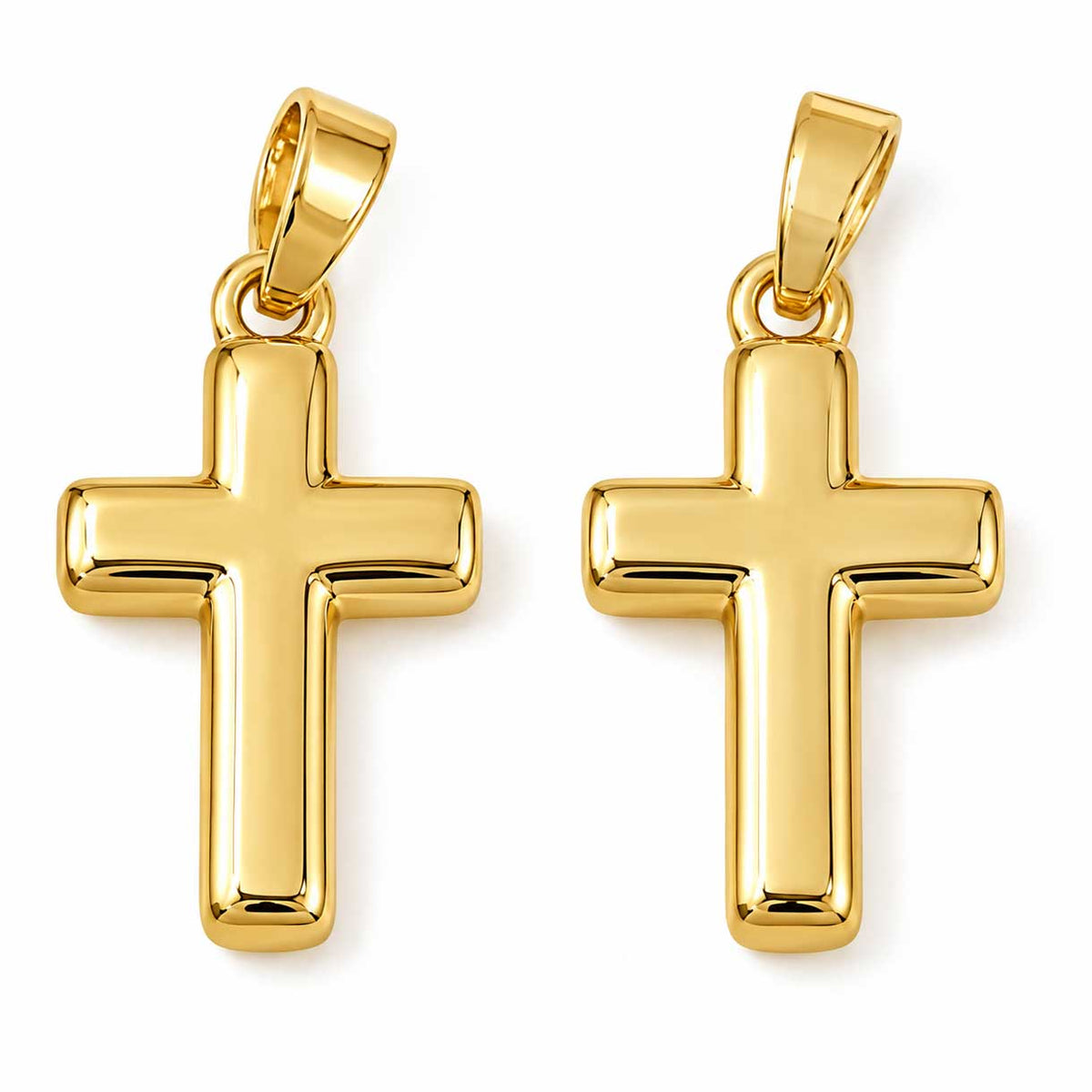 Cross Pendants 18K Gold Plated Brass (2 Pack) 280-