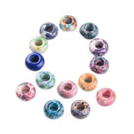 Dyed Natural Ocean White Jade Beads-Variety (10 Pack) China