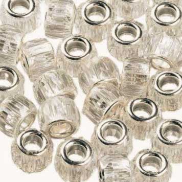 Faceted Transparent Resisn w/Clear Color Plated Brass Cores (25 Pack) 280-