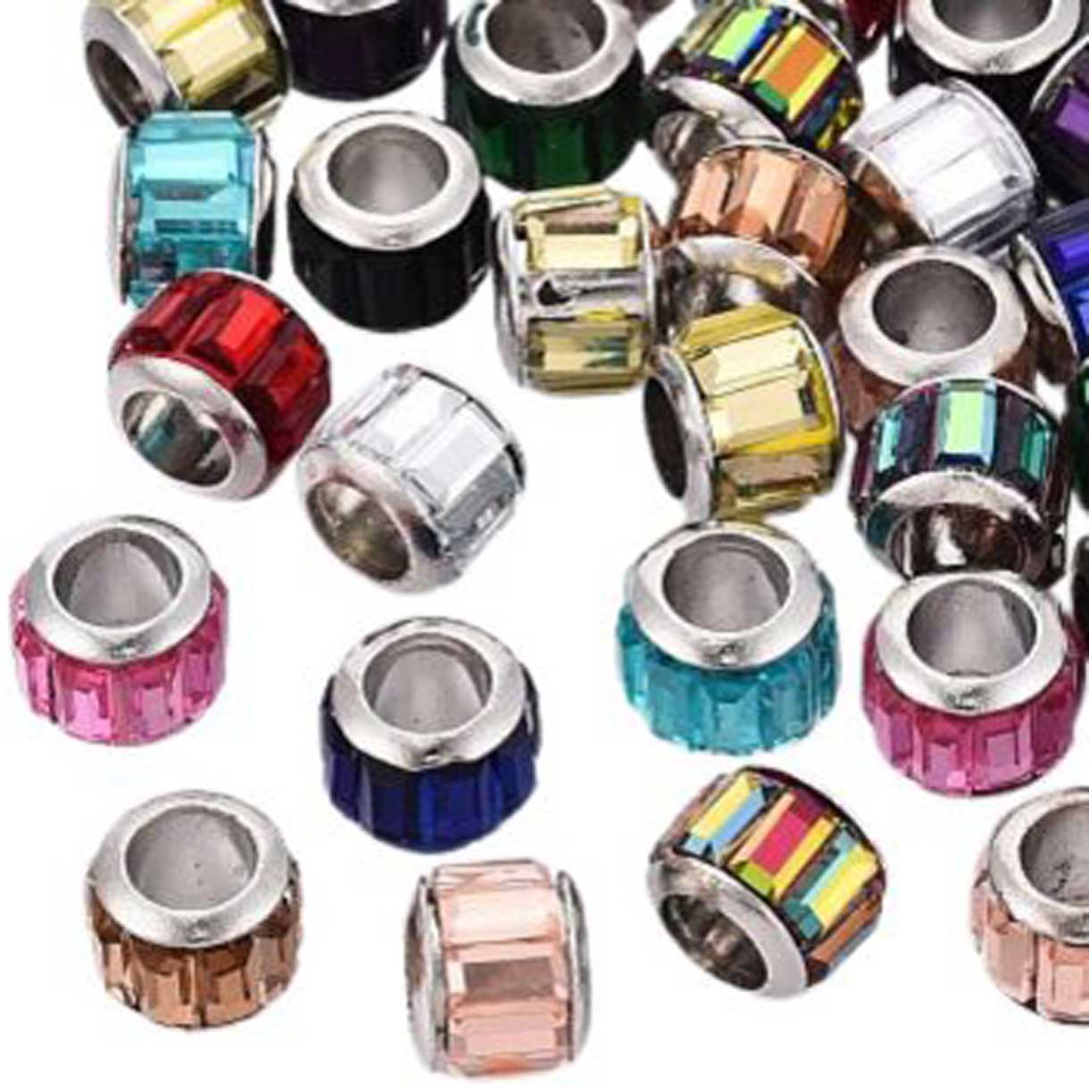 Glass beads Brass Core Mixed Color Variety Pack (25 Pack) 280-
