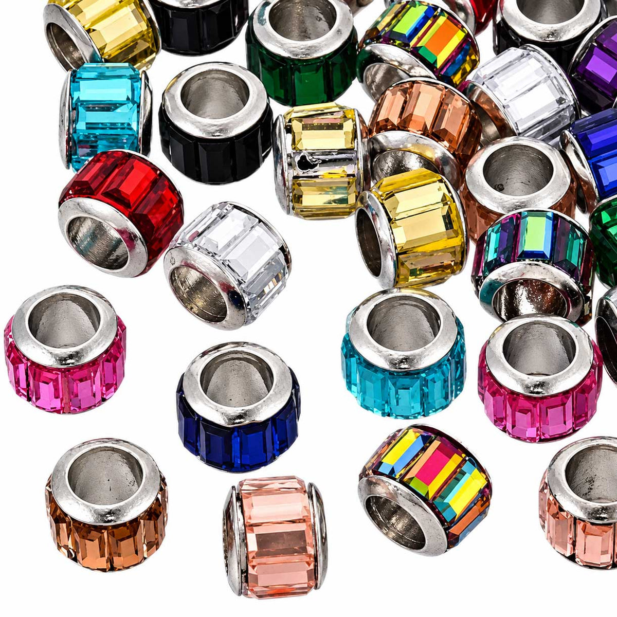 Glass beads Brass Core Mixed Color Variety Pack (25 Pack) 280-