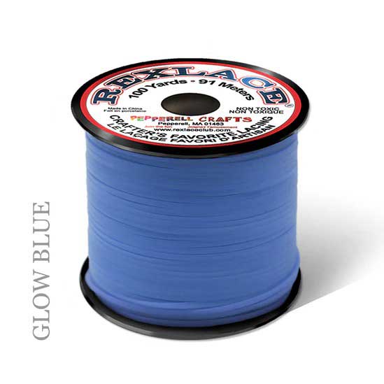 Glow Blue Rexlace Flat Plastic Lacing Spool 100 yd (91 m) Pepperell