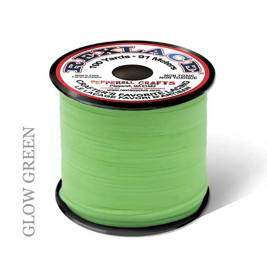 Glow Green Rexlace Flat Plastic Lacing Spool 100 yd (91 m) Pepperell