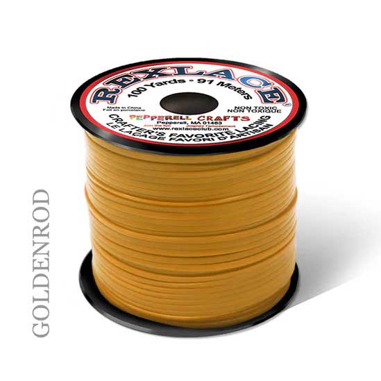 Goldenrod Rexlace Flat Plastic Lacing Spool 100 yd (91 m) Pepperell