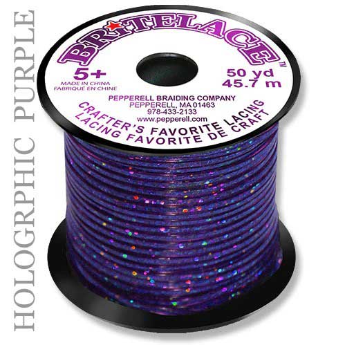 Holographic Purple Rexlace Flat Plastic Lacing Spool 50 yd (45.72 m) Pepperell