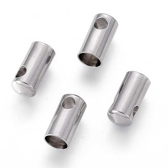 4 mm IP 304 Stainless Steel Glue In Cord Ends (20 Pack) 280-