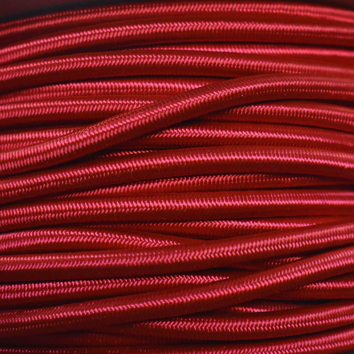 Imperial Red Shock/Bungee/Elastic Cord Nylon/Rubber (100 ft) El Wood Braiding Co