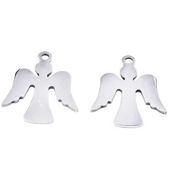 Laser Cut Angel 201 Stainless Steel Pendant/Charm (10 Pack) 280-