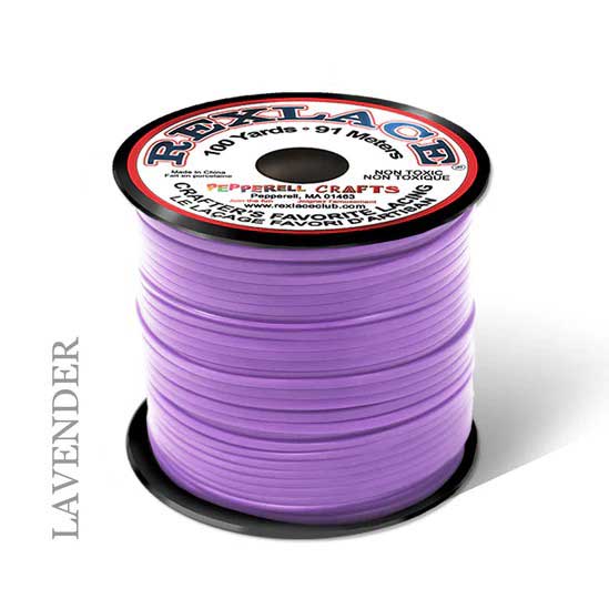 Lavender Rexlace Flat Plastic Lacing Spool 100 yd (91 m) Pepperell