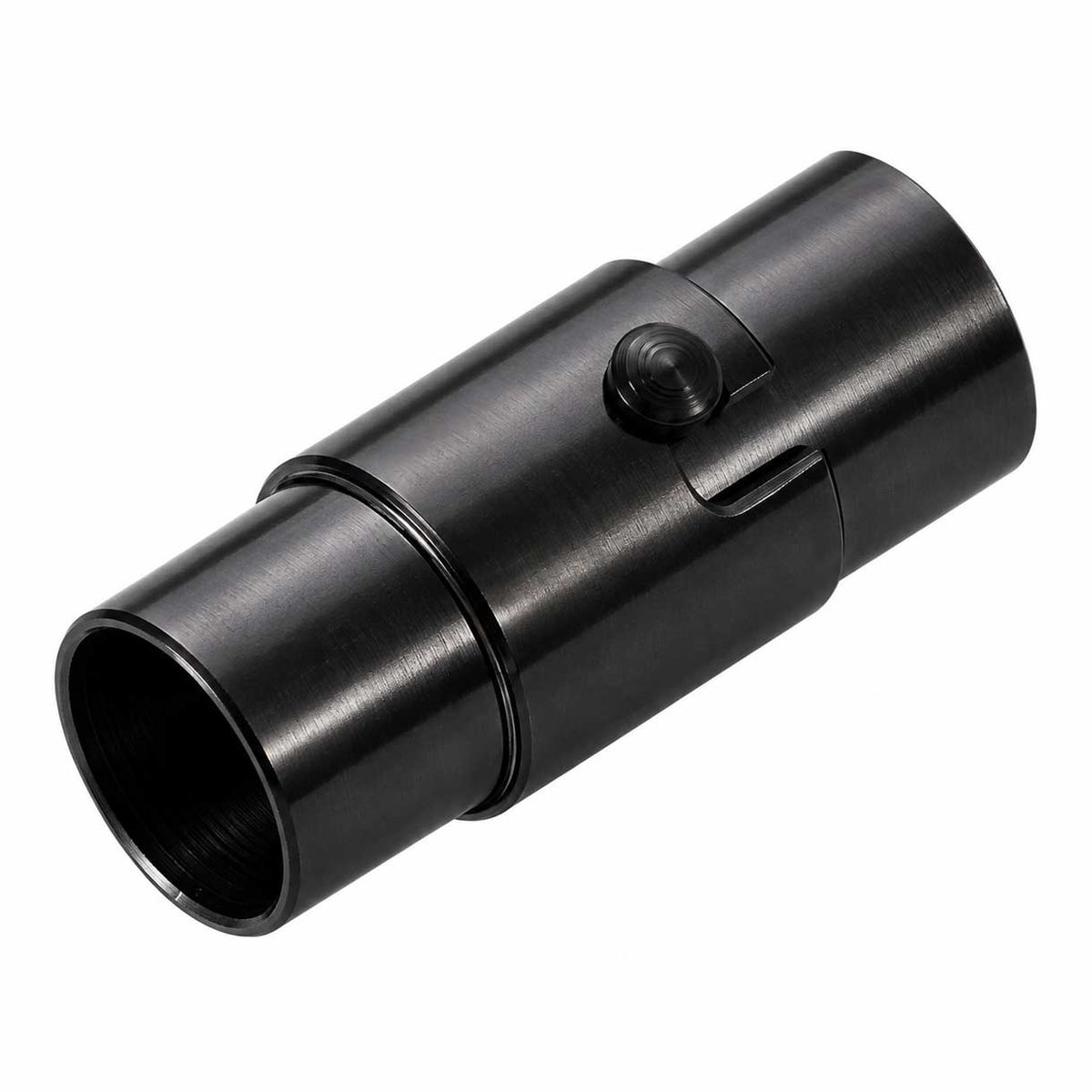 Locking Tube Black Magnetic Clasp 304 SS Glue In Ends 6 mm (1 Pack) 280-