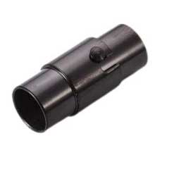 Locking Tube Black Magnetic Clasp 304 SS Glue In Ends 6 mm (1 Pack) 280-