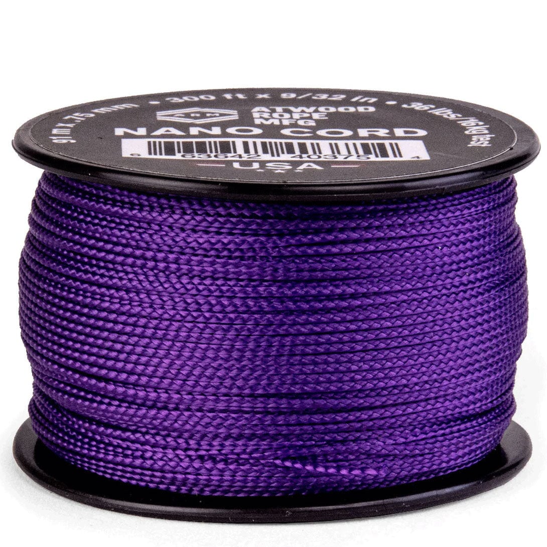0.75 mm (1/32") Nano Cord Purple Polyester Made in the USA (300 ft) Atwood Rope MFG