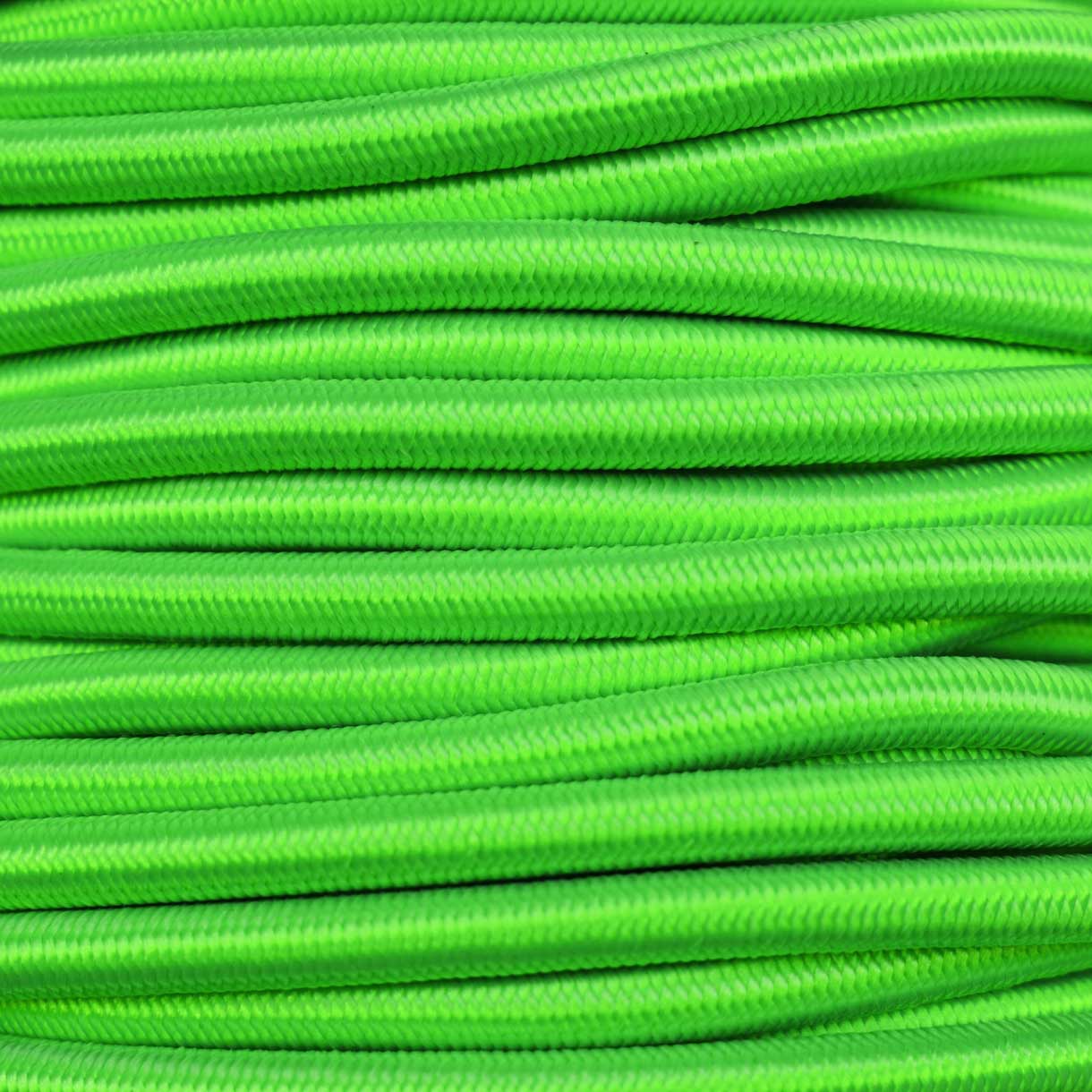 Neon Green Shock/Bungee/Elastic Cord Nylon/Rubber (100 ft) El Wood Braiding Co