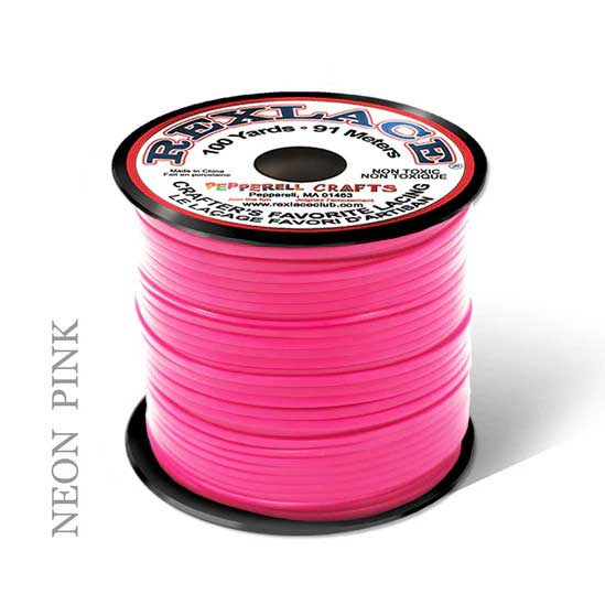 Neon Pink Rexlace Flat Plastic Lacing Spool 100 yd (91 m) Pepperell