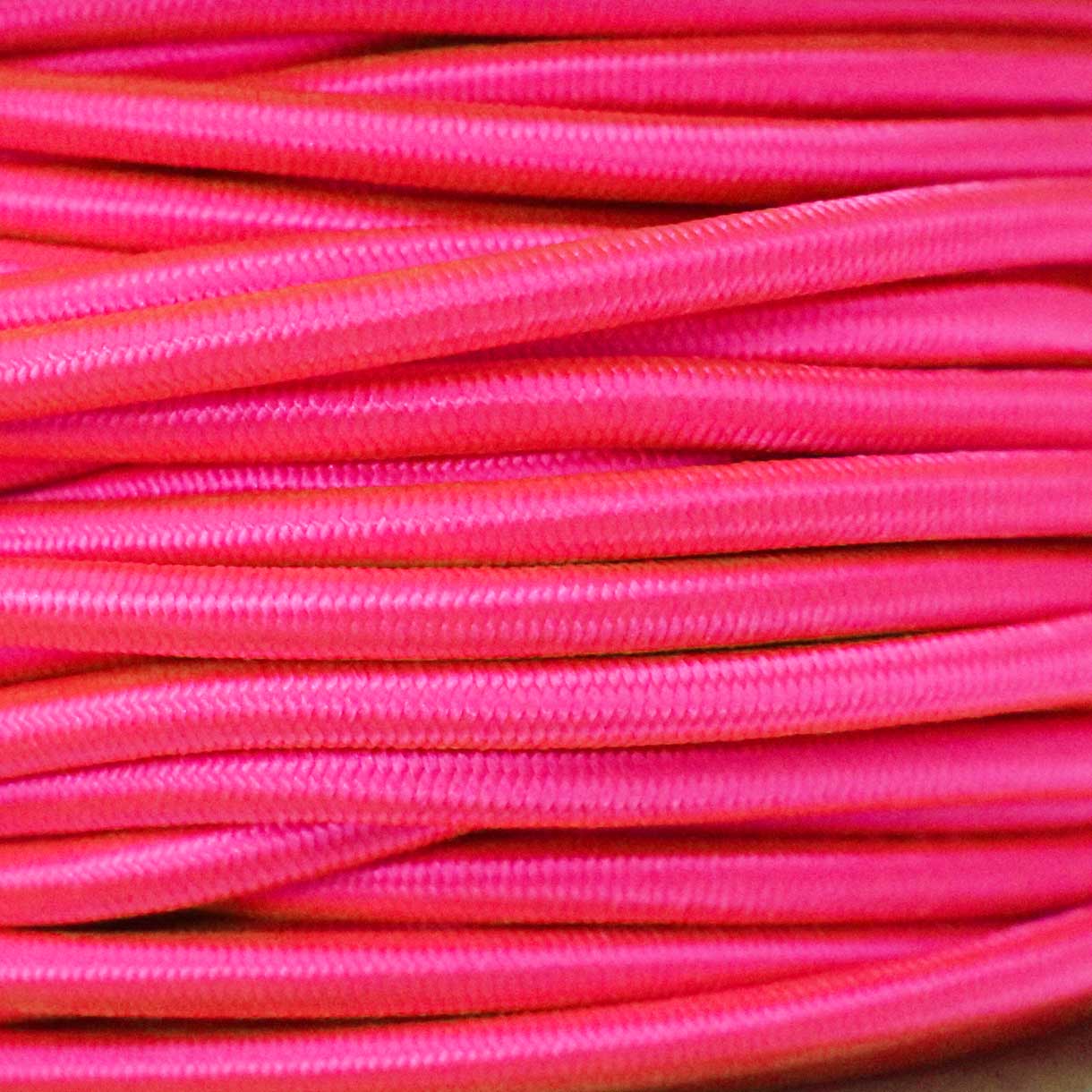 Neon Pink Shock/Bungee/Elastic Cord Nylon/Rubber (100 ft) El Wood Braiding Co