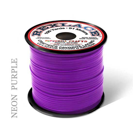 Neon Purple Rexlace Flat Plastic Lacing Spool 100 yd (91 m) Pepperell