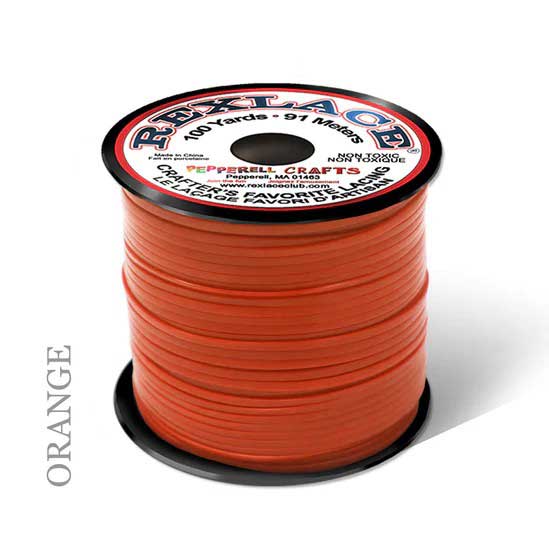 Orange Rexlace Flat Plastic Lacing Spool 100 yd (91 m) Pepperell