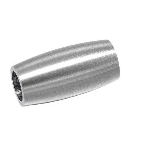 Oval/Tube Matte Silver Magnetic Clasps 304 SS Glue In Ends 6 mm (1 Pack) 280-