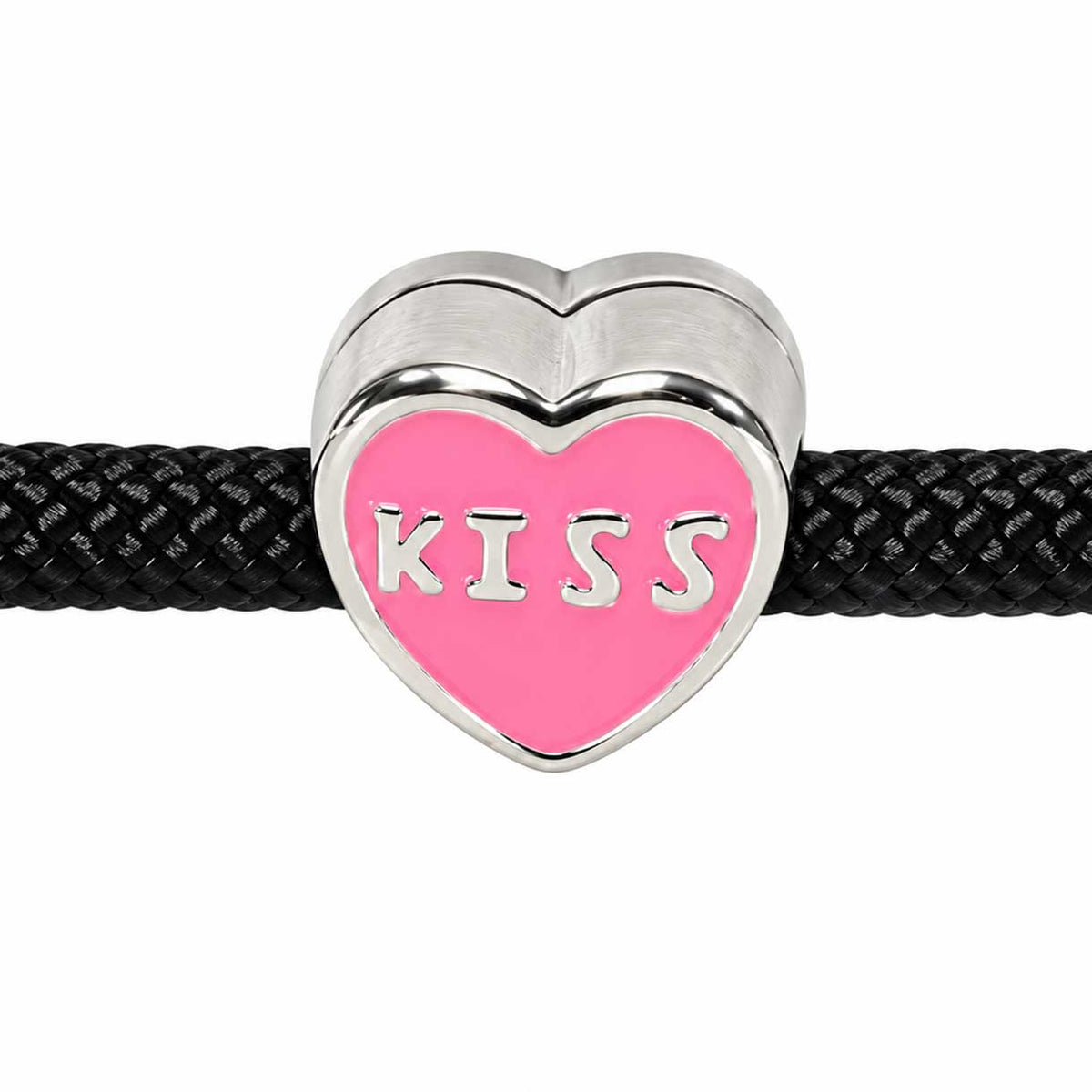 PINK - Conversation Heart/Kiss - Bead/Charm (5 Pack) China