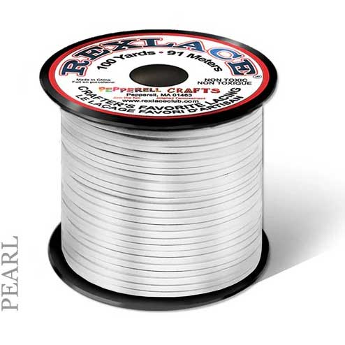 Pearl Pearlized Rexlace Flat Plastic Lacing Spool 100 yd (91 m) Pepperell