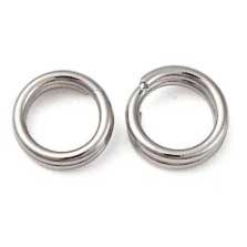 Platinum Colored Brass Split/Jump Rings 5x2 mm (25 Pack) 280-