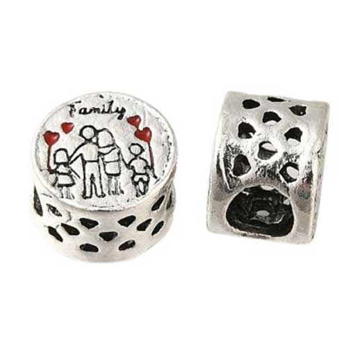 Platinum Love Family Alloy Metal Bead/Charm (5 Pack) 280-