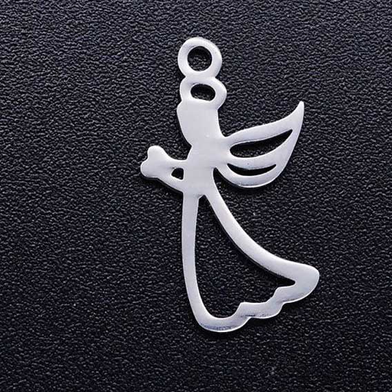 Praying Angel 201 Stainless Steel Pendant/Charm (5 Pack) 280-