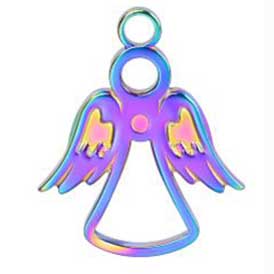 Rainbow Angel 304 Stainless Steel Pendant/Charm (2 Pack) 280-