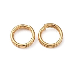 Real 18K Gold Plated Brass Split/Jump Rings 5x2 mm (25 Pack) 280-